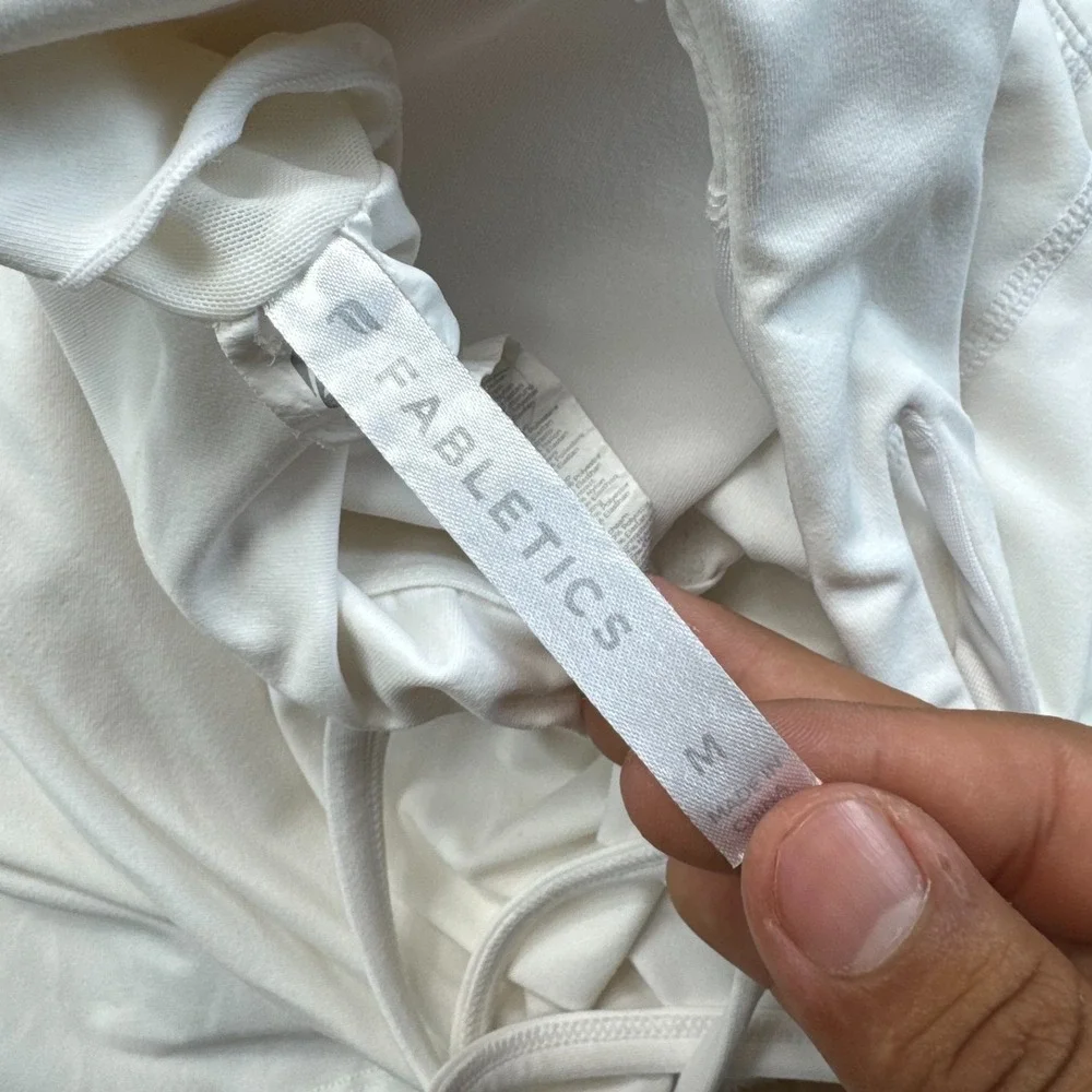 Fabletics Athletic Dress With Liner Women M White Crisscross Straps Performance